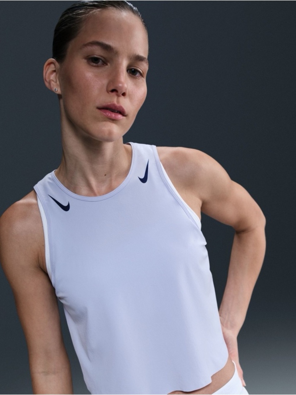 NWT New Nike Women's AeroSwift Dri-FIT ADV Cropped Running Tank Top - XL